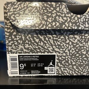 Nike Air Jordan 3 Retro Summit White/Border Blue